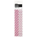 Pink-White Polka Dot Paper Straws