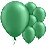 A Pack of 10 Fern Green Helium Quality Balloons
