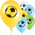 3d Motif Football Balloons - 8 pack