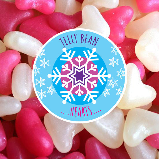 Frozen Snowflake Jelly Bean Hearts