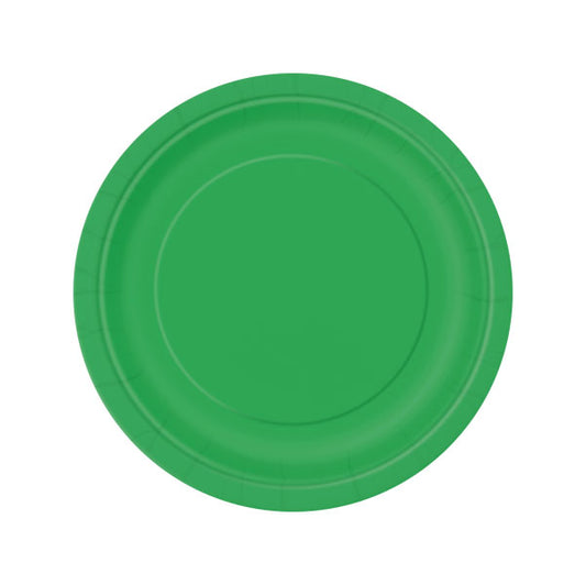 Emerald Green Paper Plates 17cm - 20pk