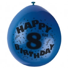 Happy 8th Birthday Balloons
