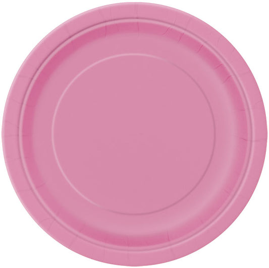Hot Pink Paper Plates 22cm 16 Pack