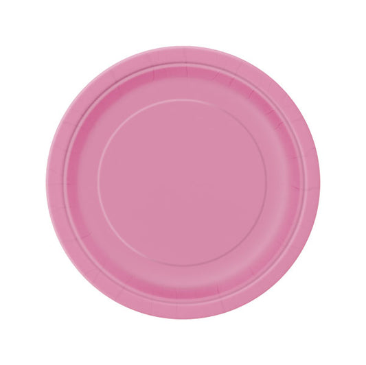 Hot Pink Paper Plates 17cm - 20pk