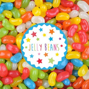 Jelly Bean Sweets Blue Stars