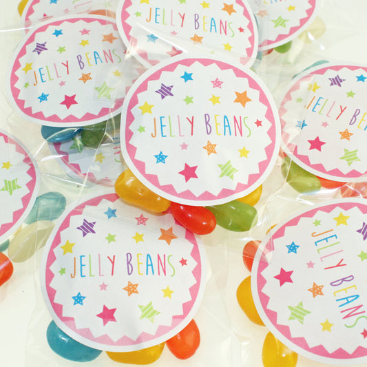 Jelly Bean Sweets Pink Stars