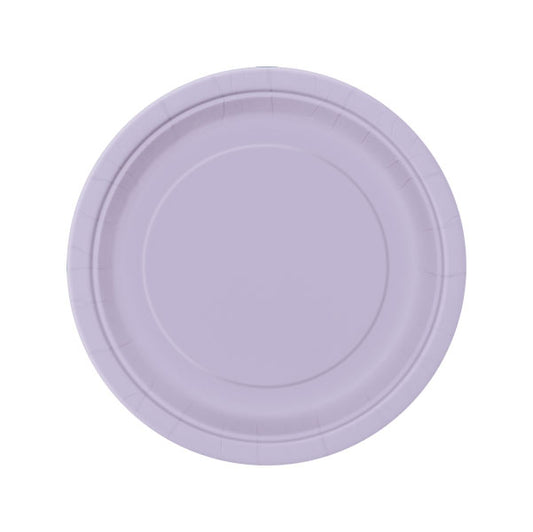 16Pack Paper Plates Purple,Birthday Paperplates 9inch,Disposable Party  Plates Large Paper Plates Plain Paper Plates for