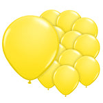 A Pack of 10 Lemon Yellow Helium Quality Balloons