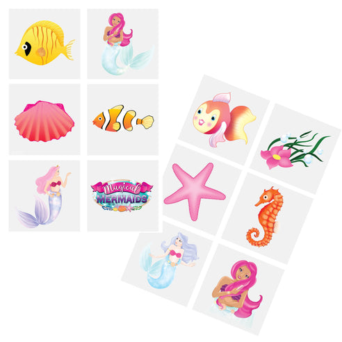 Mermaid Tattoos-Party Bag Fillers - Girls-The Curious Caterpillar