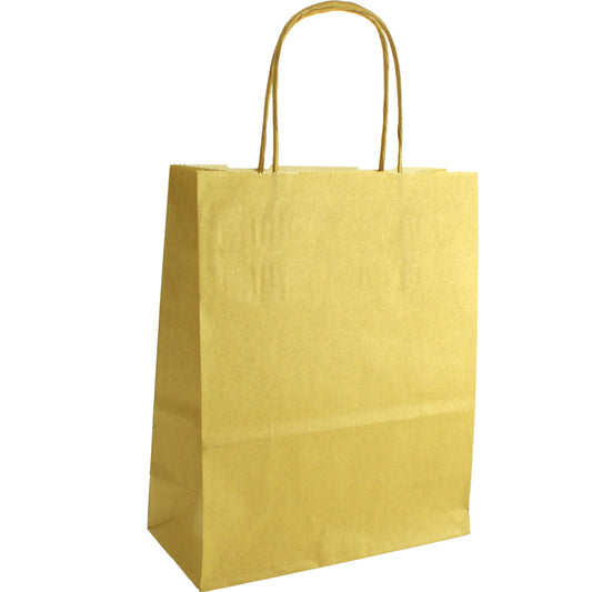 Gold Paper Party Bag with Twisted Paper Handles