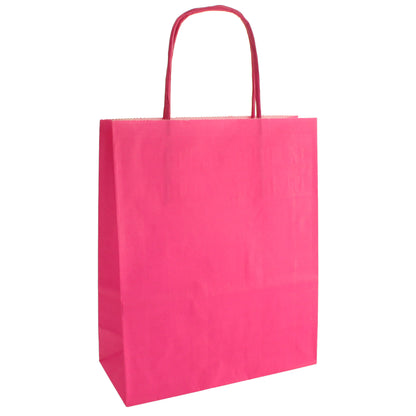 Pink Paper Party Bag with Twisted Paper Handles