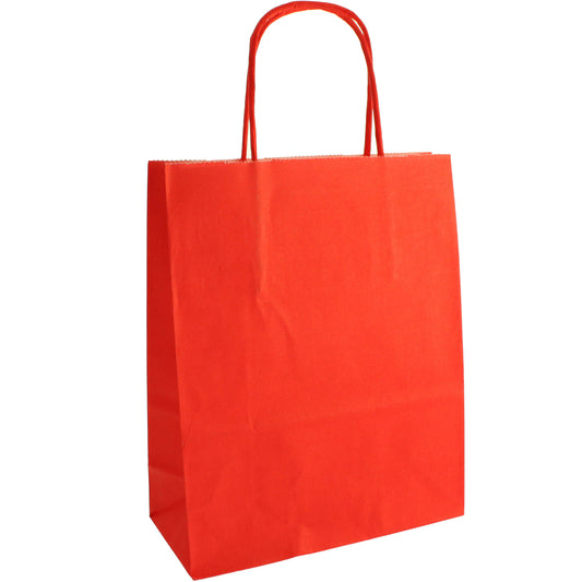 Red Paper Party Bag with Twisted Paper Handles