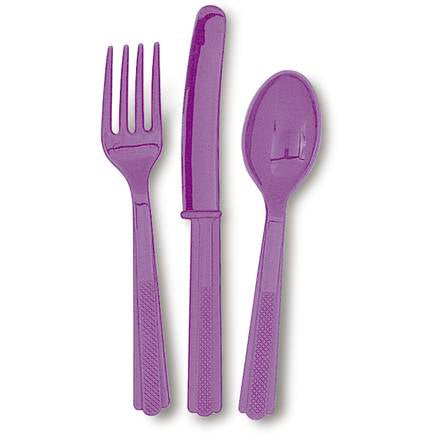 Pretty Purple Cutlery 18pk