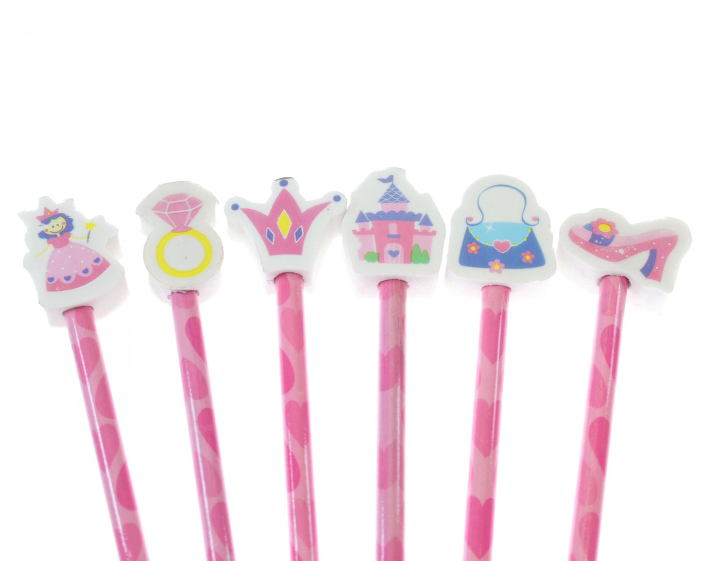 Princess Icons Pencil with shaped Eraser Topper - wrapped