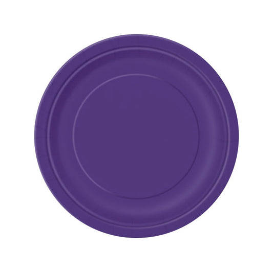 Purple Paper Plates 17cm - 20pk
