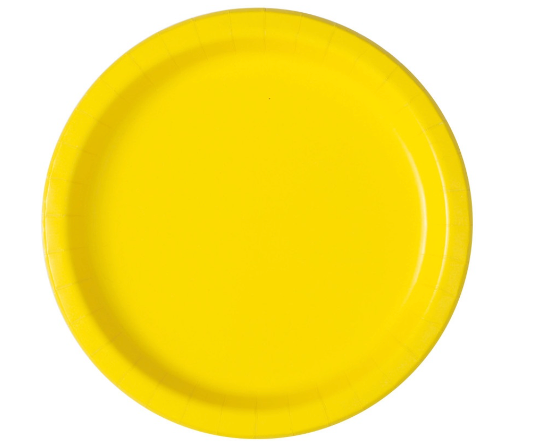 Neon Yellow Paper Plates 17cm - 20pk – The Curious Caterpillar