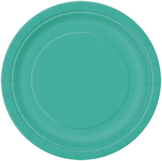 Teal Paper Plates 22cm 16 Pack