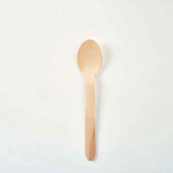 Birch Wood Dessert Spoon - Individual